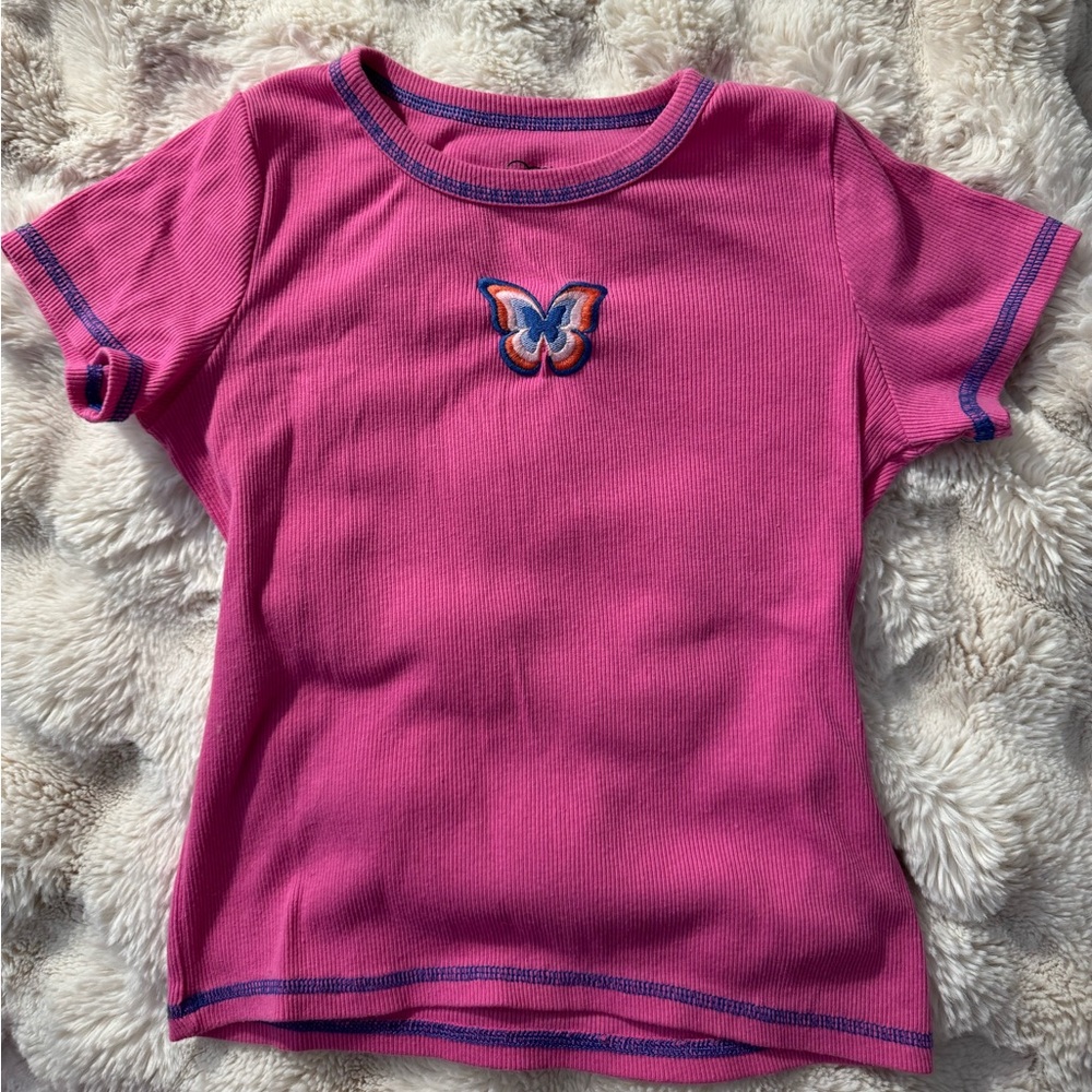 Pink Top w/ Butterfly